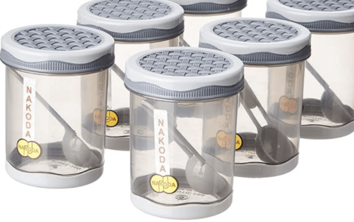 Nakoda Pluto Storage Container & Organizer Set for Kitchen, Refrigerator & Home Use,250 ml Set Of 6 Pcs, plastic - Image 2
